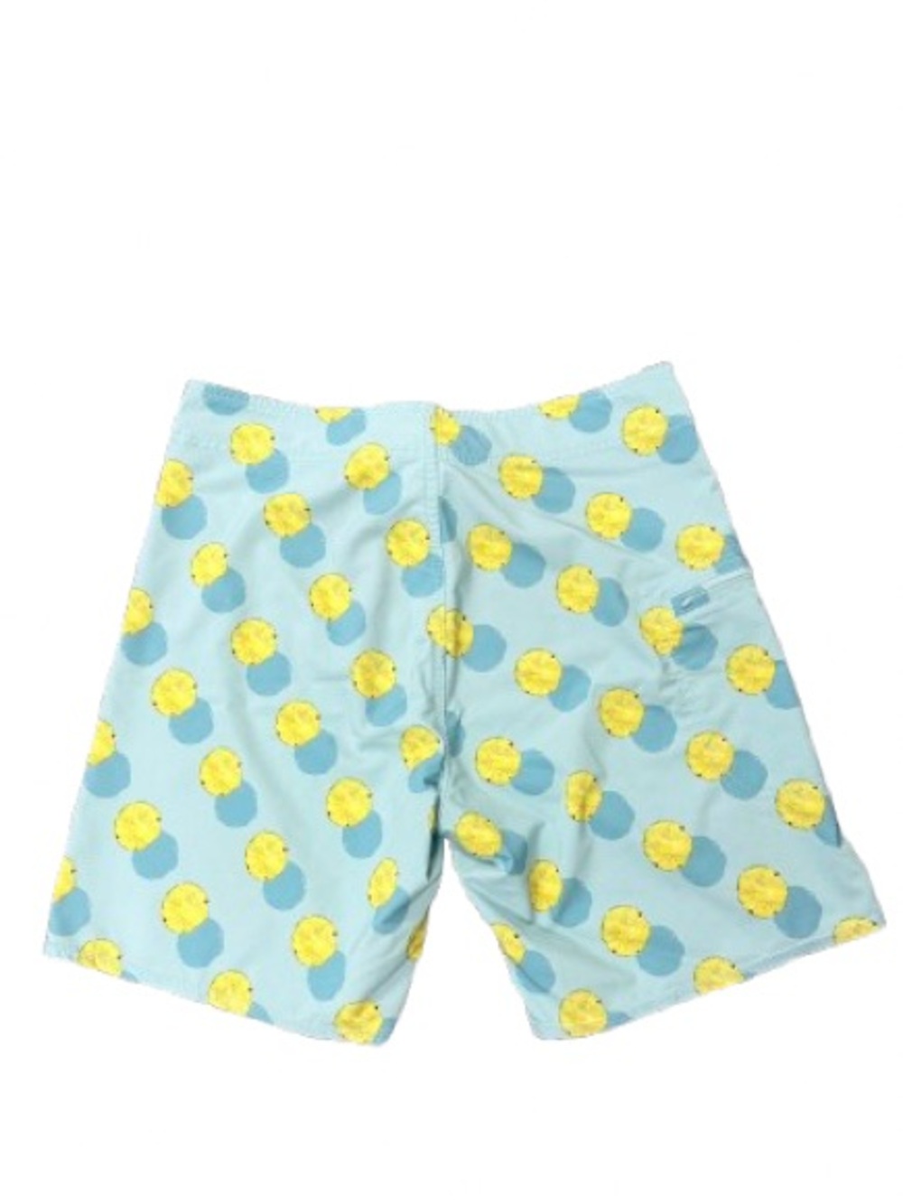 Flomotion Lemon Print Board Shorts Swim Trunks Men’s 31 Blue Yellow 7” Inseam